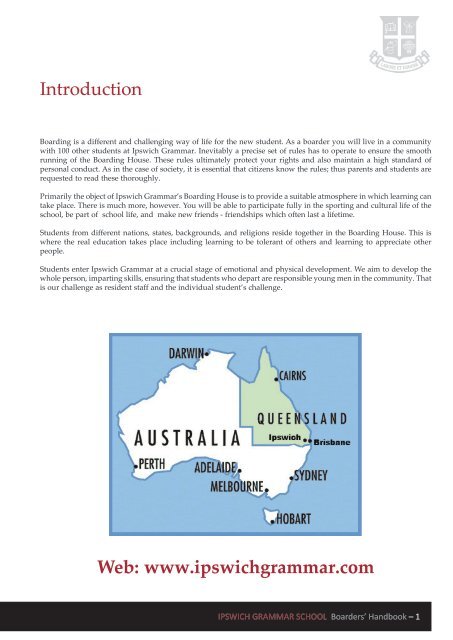 Boarding House Routines (Continued) - Ipswich Grammar School