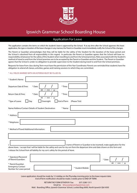 Boarding House Routines (Continued) - Ipswich Grammar School