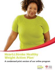 Heart&Stroke Healthy Weight Action Plan™ - Heart and Stroke ...