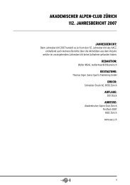 Jahresbericht 2007 (PDF) - Akademischer Alpenclub ZÃ¼rich