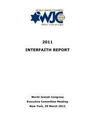 2011 INTERFAITH REPORT - World Jewish Congress