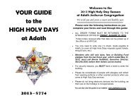 Information Booklet - Adath Jeshurun Congregation