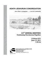 David Segal - Adath Jeshurun Congregation