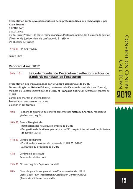 Programme du 21e congrès (PDF) - UIHJ