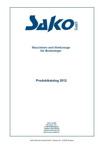Produktkatalog 2012 - sako-gmbh.de