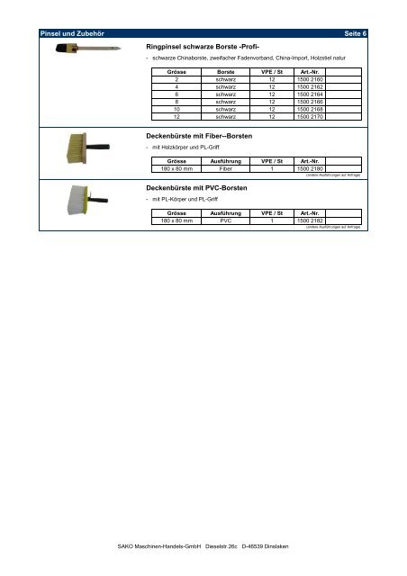 Produktkatalog 2012 - sako-gmbh.de