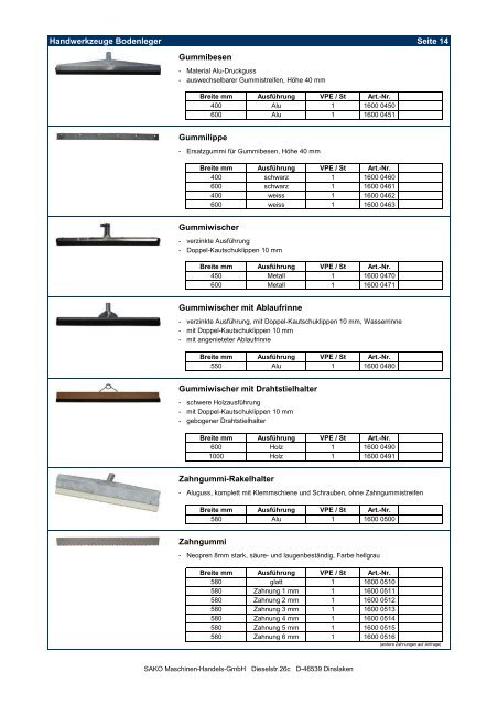 Produktkatalog 2012 - sako-gmbh.de