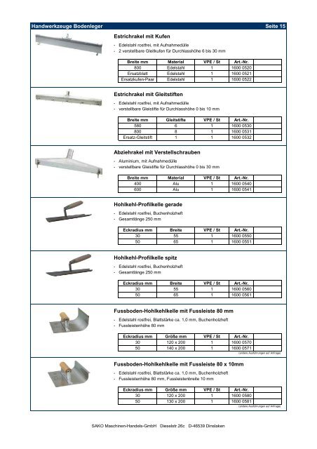 Produktkatalog 2012 - sako-gmbh.de