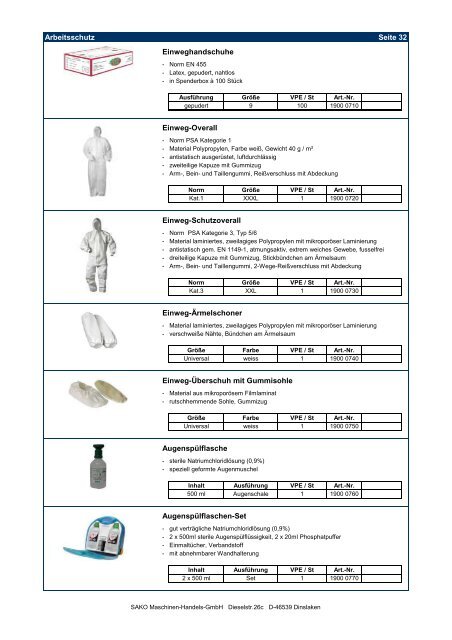 Produktkatalog 2012 - sako-gmbh.de