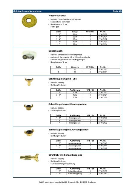 Produktkatalog 2012 - sako-gmbh.de