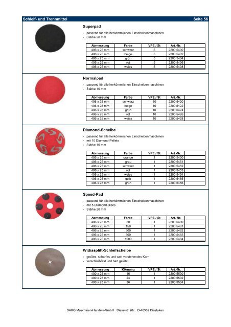 Produktkatalog 2012 - sako-gmbh.de