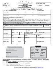 Application for Certified Copy of Birth Certificate - El Paso County ...