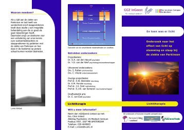 Folder lichttherapie - ParkinsonNet