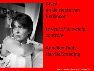 Sessie 3. Angst bij de ziekte van Parkinson - ParkinsonNet