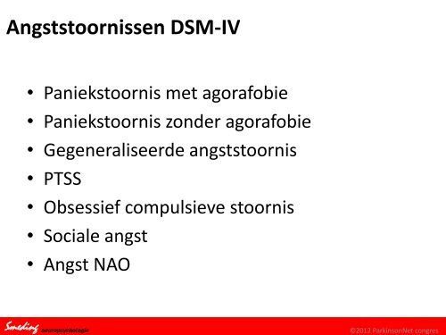 Sessie 3. Angst bij de ziekte van Parkinson - ParkinsonNet