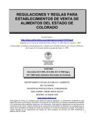 regulaciones y reglas para establecimientos de venta de alimentos ...