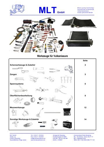 Werkzeuge für Vulkaniseure