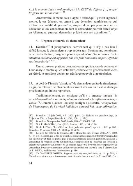 le référé judiciaire : principes et questions de procédure