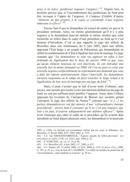 le référé judiciaire : principes et questions de procédure