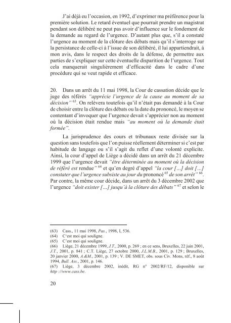 le référé judiciaire : principes et questions de procédure