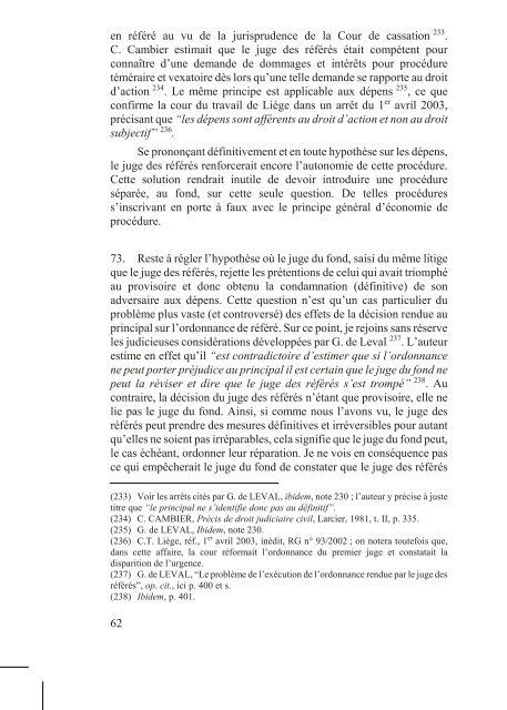 le référé judiciaire : principes et questions de procédure