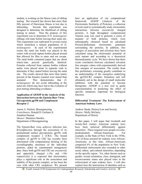 2010 - Undergraduate Research, Scholarship and Creative Activity