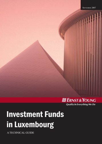 Investment funds in Luxembourg: a technical guide