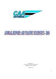 annual report: air traffic statistics - civil aviation authority of botswana ...