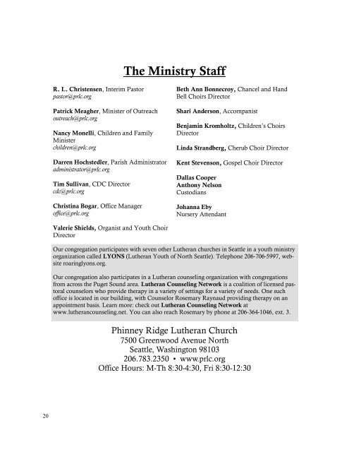 Worship Bulletin for September 15, 2013 [pdf] - Phinney Ridge ...