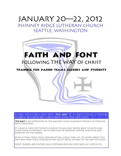 faith and font brochure.pub - Phinney Ridge Lutheran Church