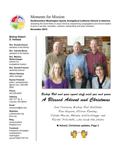 December 2012 Full Synod Newsletter - Southwestern Washington ...