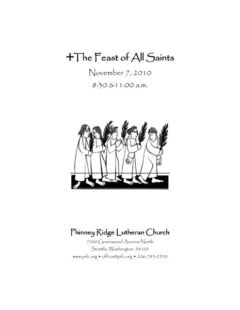 All Saints, 11-07-10 - Phinney Ridge Lutheran Church