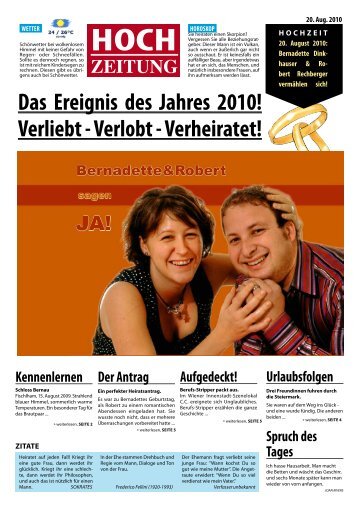 Verliebt - Verlobt - Verheiratet! - Bernadette & Robert Rechberger