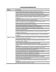 List of Case Studies Published in 2010 Subject  Case Title Business ...