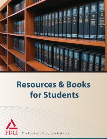Resources & Books for Students - Food and Drug Law Institute