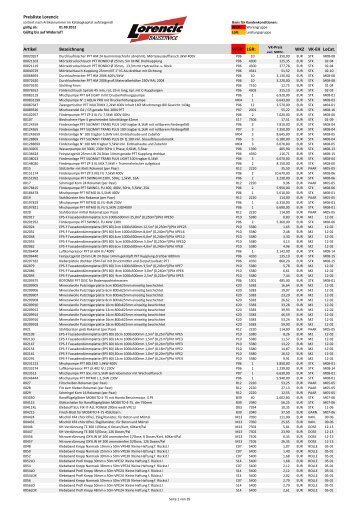 Preisliste KATALOG 2012 zum Download!