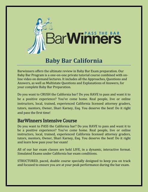 Baby Bar California