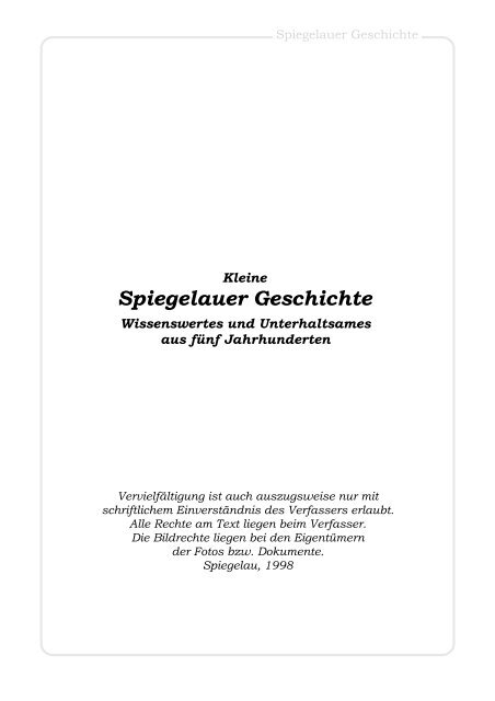 Spiegelauer Geschichte.pdf - Herzlich willkommen in Spiegelau im  ...