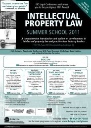 IP Law Summer School - Bristows