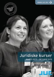 JUC kurser for advokater og jurister 2-2015