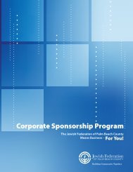 Corporate Sponsorship Brochure - The Jewish Federation of Palm ...