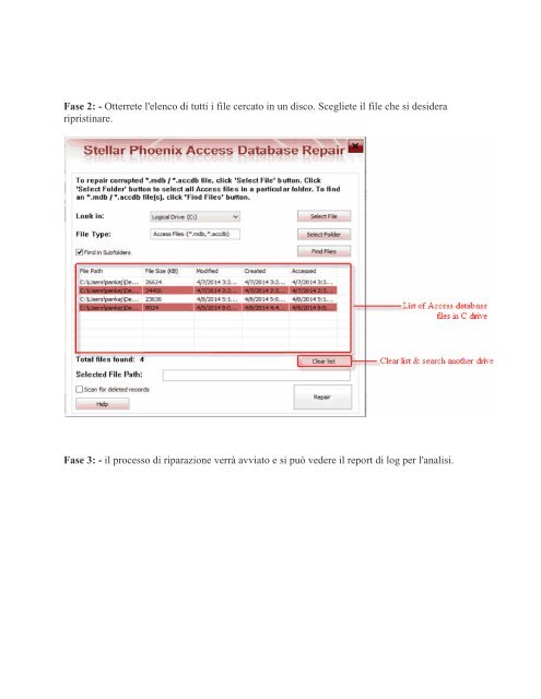 Fissare Access Errori  Database e Recupero Tutto il database