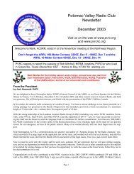 PVRC Newsletter December 2003.pub - Potomac Valley Radio Club