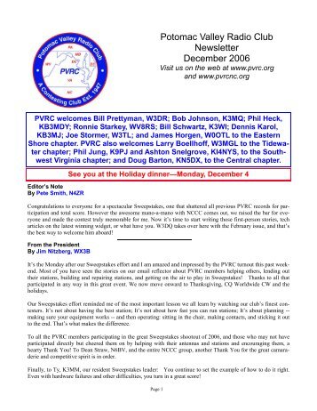 Dec 2006 - Potomac Valley Radio Club