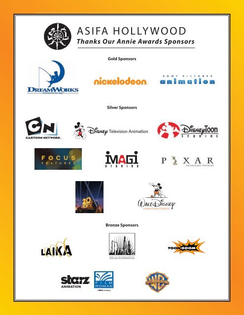 Annie Awards Program Book