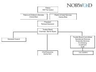 Download a diagram showing Norwood's organisational structure
