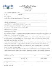 city of fairway kansas application for solicitation permit ... - Fairway, KS