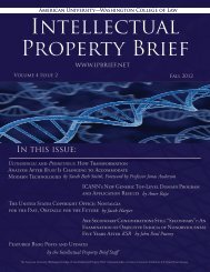 Cover - American University Intellectual Property Brief