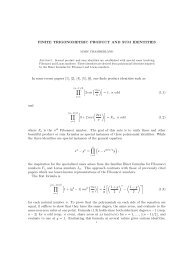 Finite Trigonometric Product and Sum Identities - Grinnell College