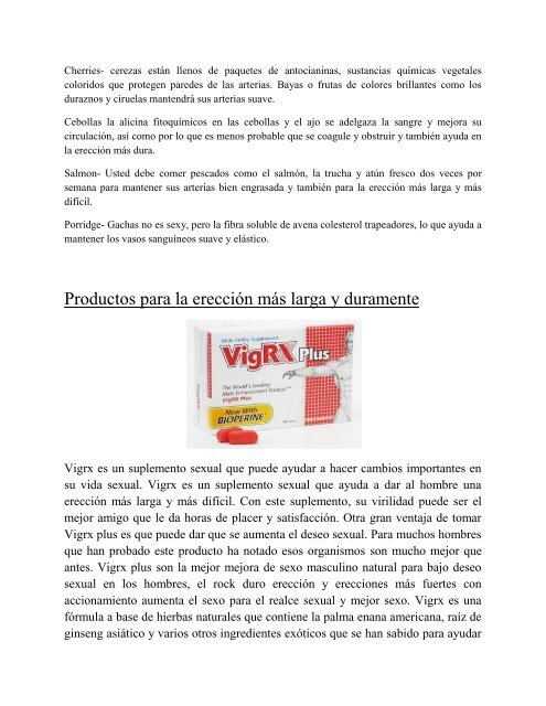 Productos naturales para una erección más dura